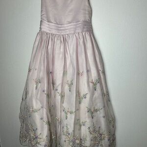 Cinderella girls Pink Embroidered Flower Girl Easter dress Size 8